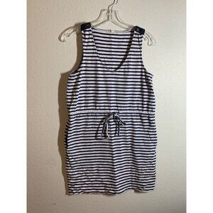 J Crew Casual Striped Cotton Summer Dress with Pockets Womens Size XS AC10